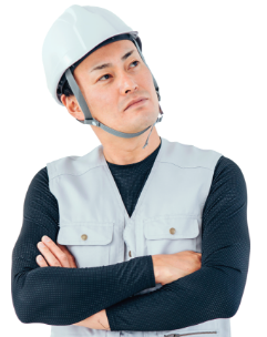 悩んでいる作業員
